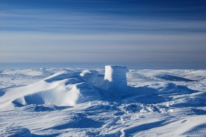 Geal Charn Mor summit in winter