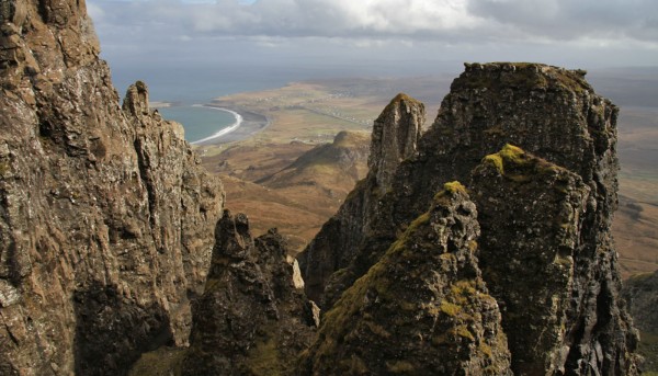 High up in the labyrinth with the enormous rock towers and crags