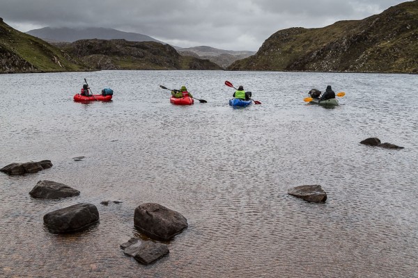 Paddlers in the wonderful Scottish backcountry