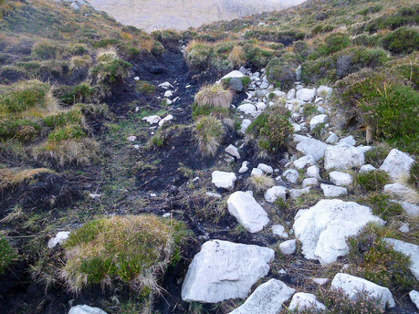 Eroded path on Suilven - urgent repairs needed