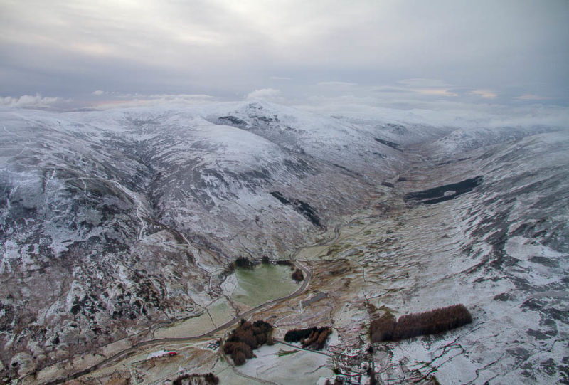 Glenalmond on New Year’s Day. Snow this winter has been little more than a dusting.