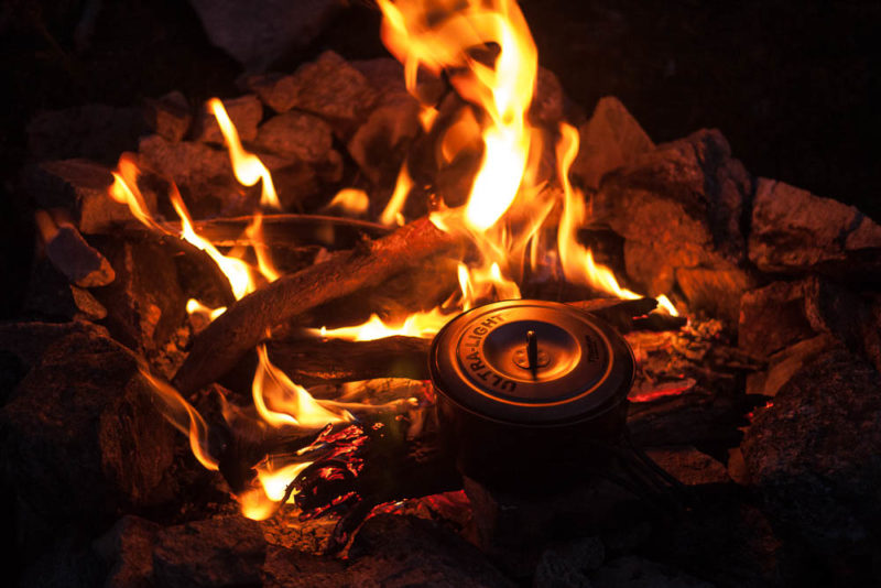 Your food will never be so hot as when cooked on a campfire