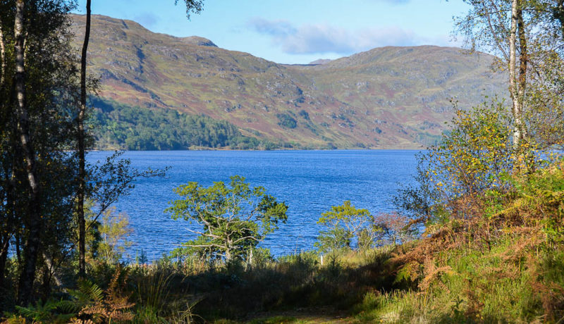 Looking across Loch Shiel towards Mike Tomkie's cottage