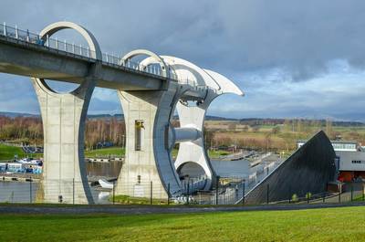 Falkirk Wheel two canals circuit, near Falkirk