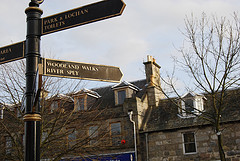 Grantown-on-Spey, stopping point on the proposed route