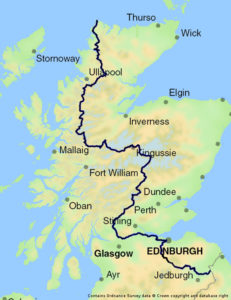 The Scottish National Trail route
