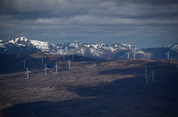 The Millenium windfarm above Glen Moriston