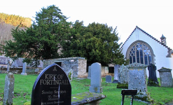 The Kirk and yew at Fortingall, Perthshire
