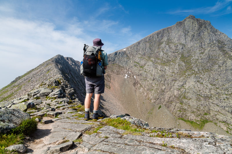 David Lintern on the Carn Mor Dearg arete