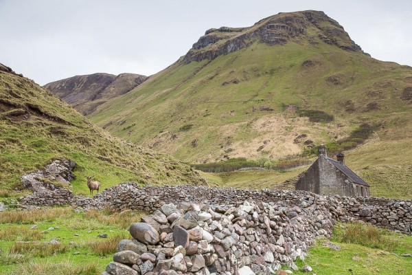 The remains of Guirdil village, cleared for sheep by the Macleans of Coll in 1826. 300 people from the Isle of Rum were put on boats for Nova Scotia.