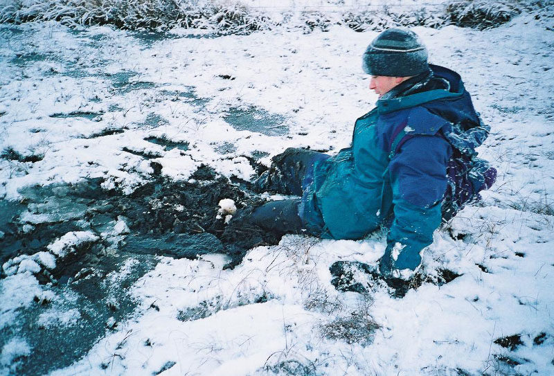 Bogs are hard to love, especially if it’s December 2004 and you’re my pal Andrew.  And yes, I pulled him out AFTER I put my camera away.