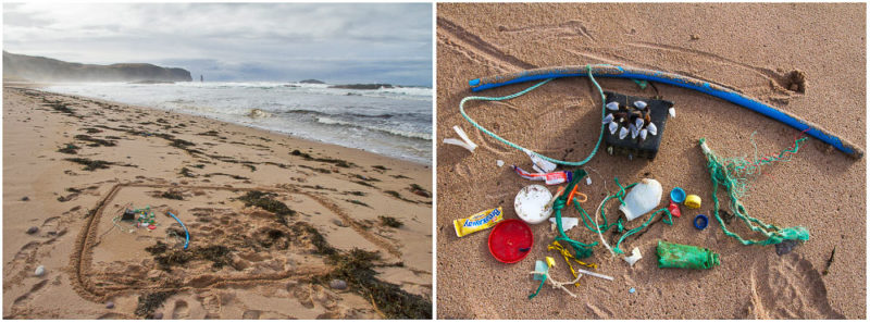 How much plastic would I find in just one tiny square of beach?